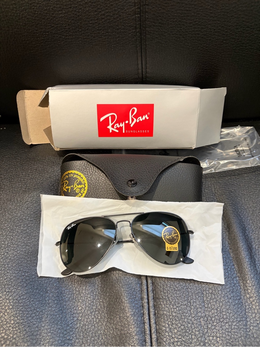 Ray-Ban Men's Black Aviator Sunglasses